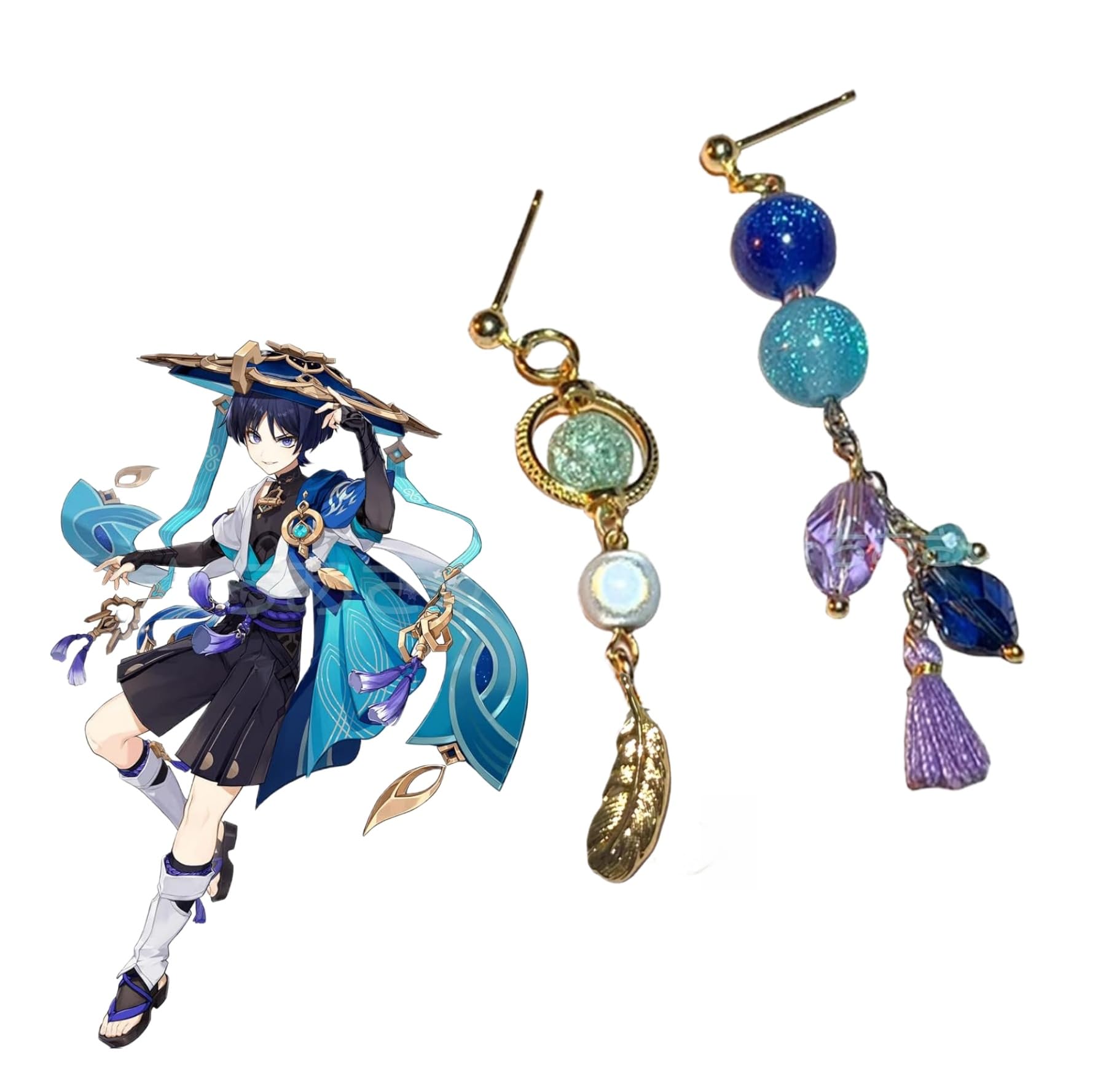 Amazon.co.jp: [CHIASA] 原神 スカラマシュ 放浪者 モチーフ 耳飾り
