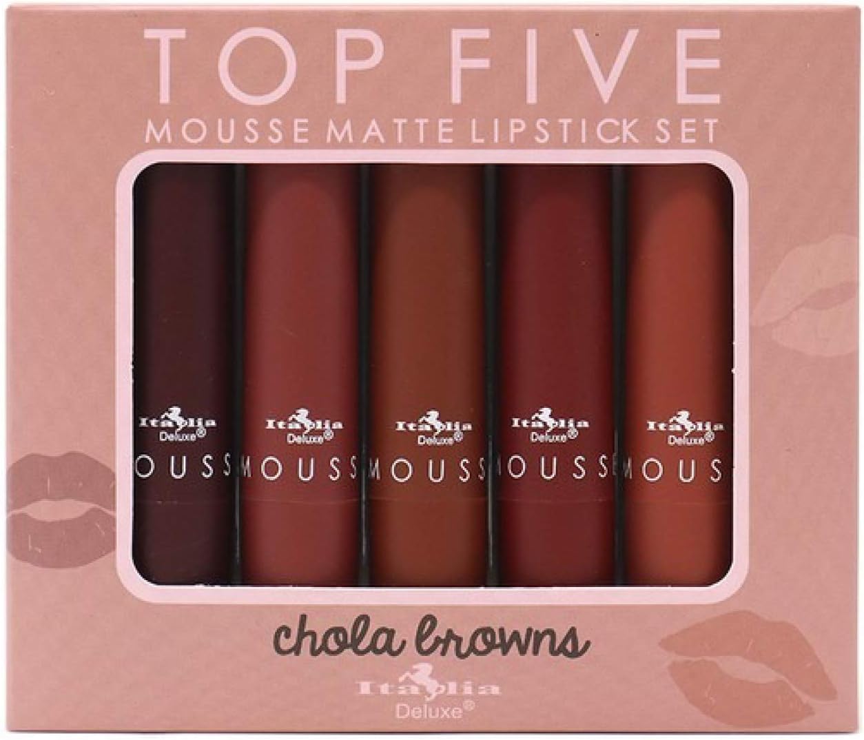 Top Five Mousse Matte Lipstick Set Chola Browns