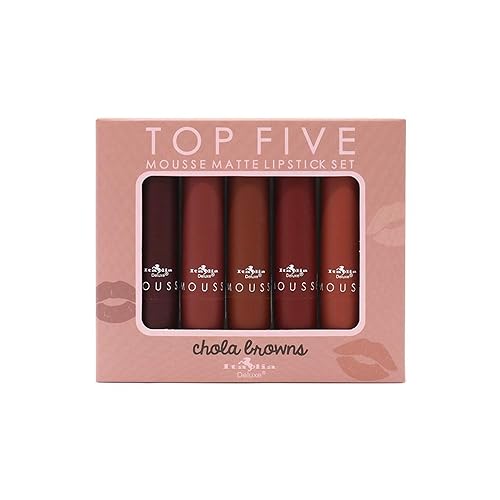 Miniatura 1 de Italia Deluxe Top Five Mousse - Juego de lápices labiales mate Chola Browns