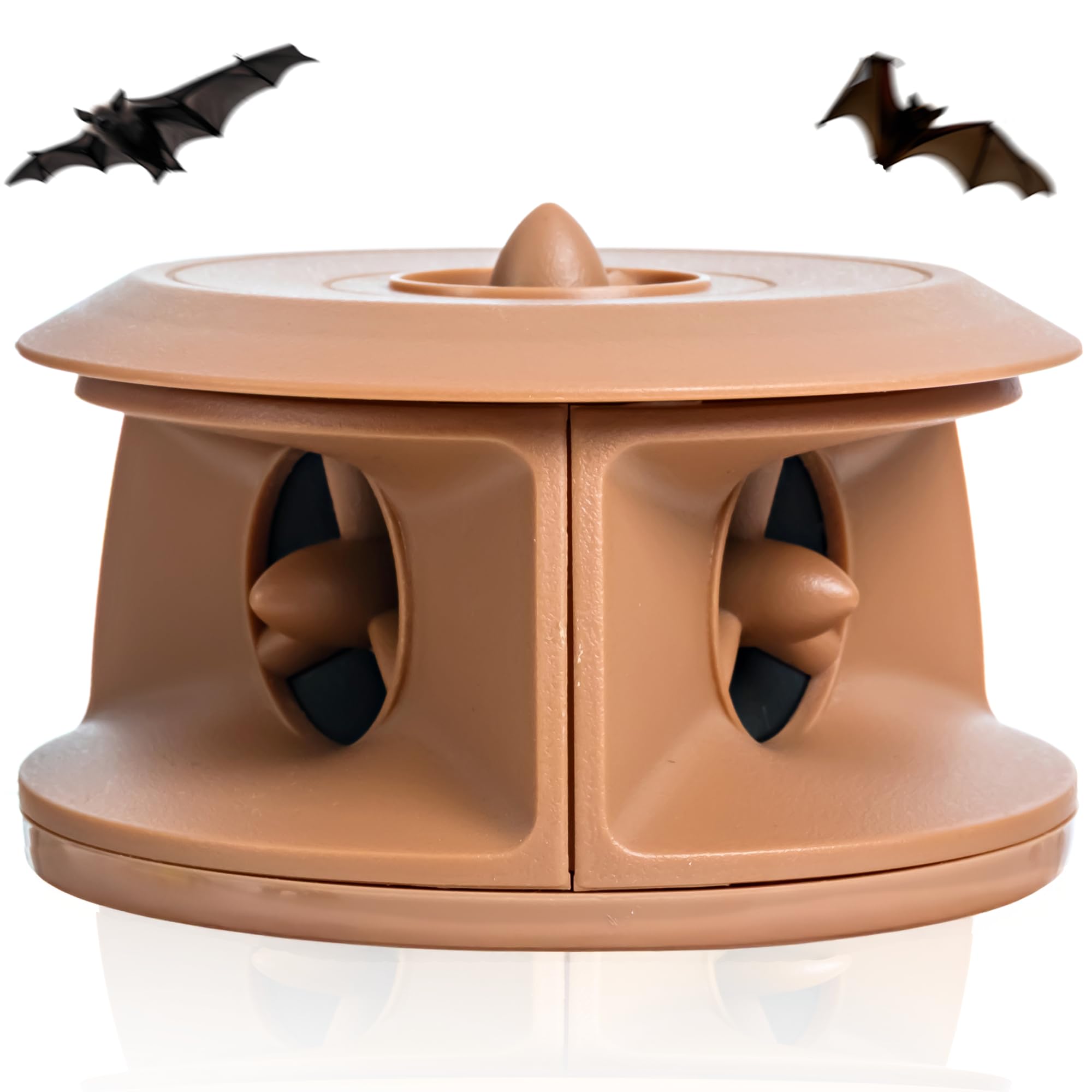 Cleanrth BCS202-T Bat-Blocker Pro - Repelente ultrasónico para murciélagos, modelo bronceado | Diseño de altavoz Tri-Sonic 3