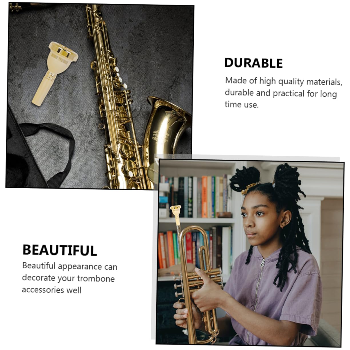 ifundom Alto Trombone 5g Size Tenor Large Shank Mouthpiece French Horn Accessories Trumpet Parts Trumpet Practice Accessories