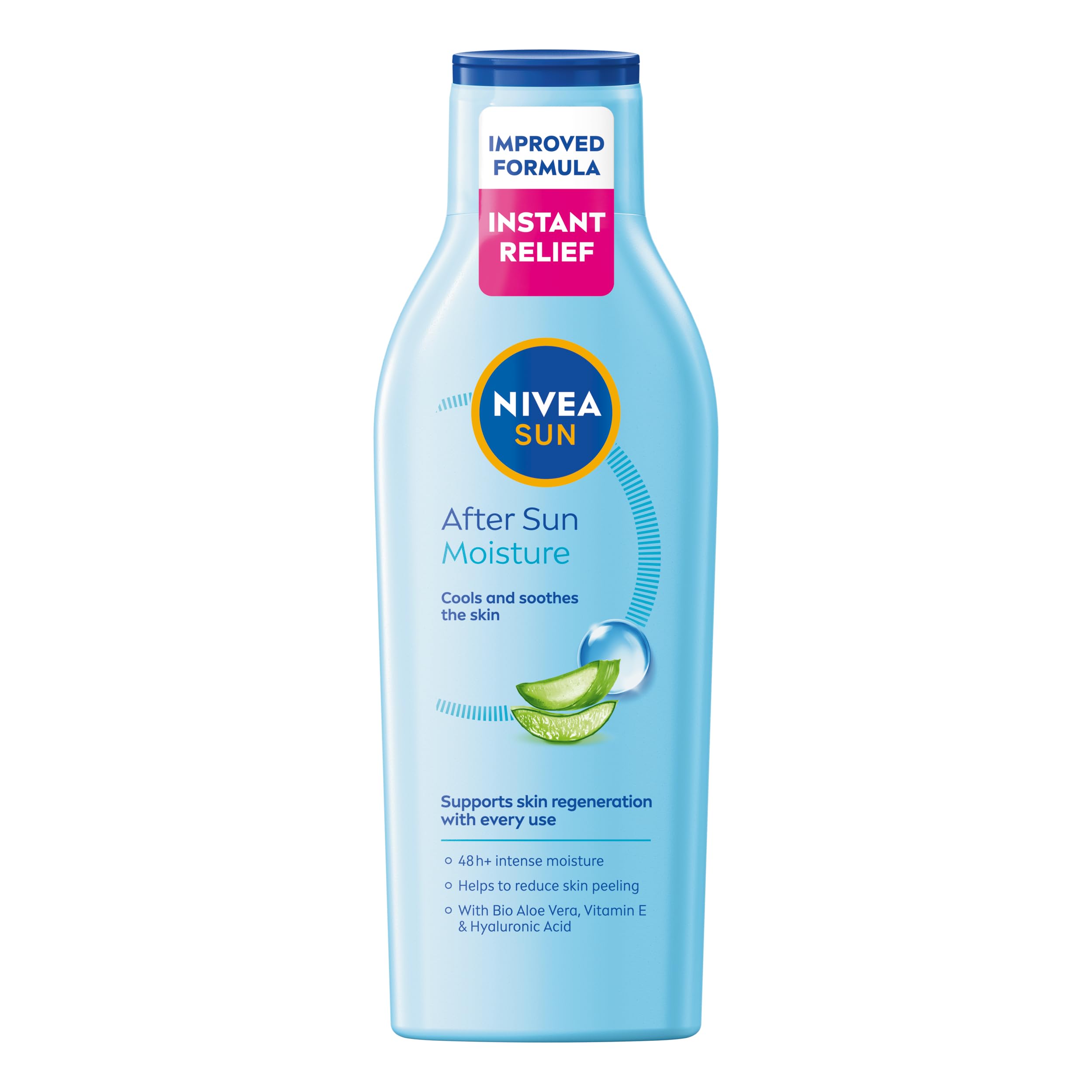 NIVEA SUN After Sun Moisturising Soothing Lotion (200ml), Cooling NIVEA After Sun, Naturally Soothing Lotion with 24 Hour Effectiveness, Aftersun Aloe Vera