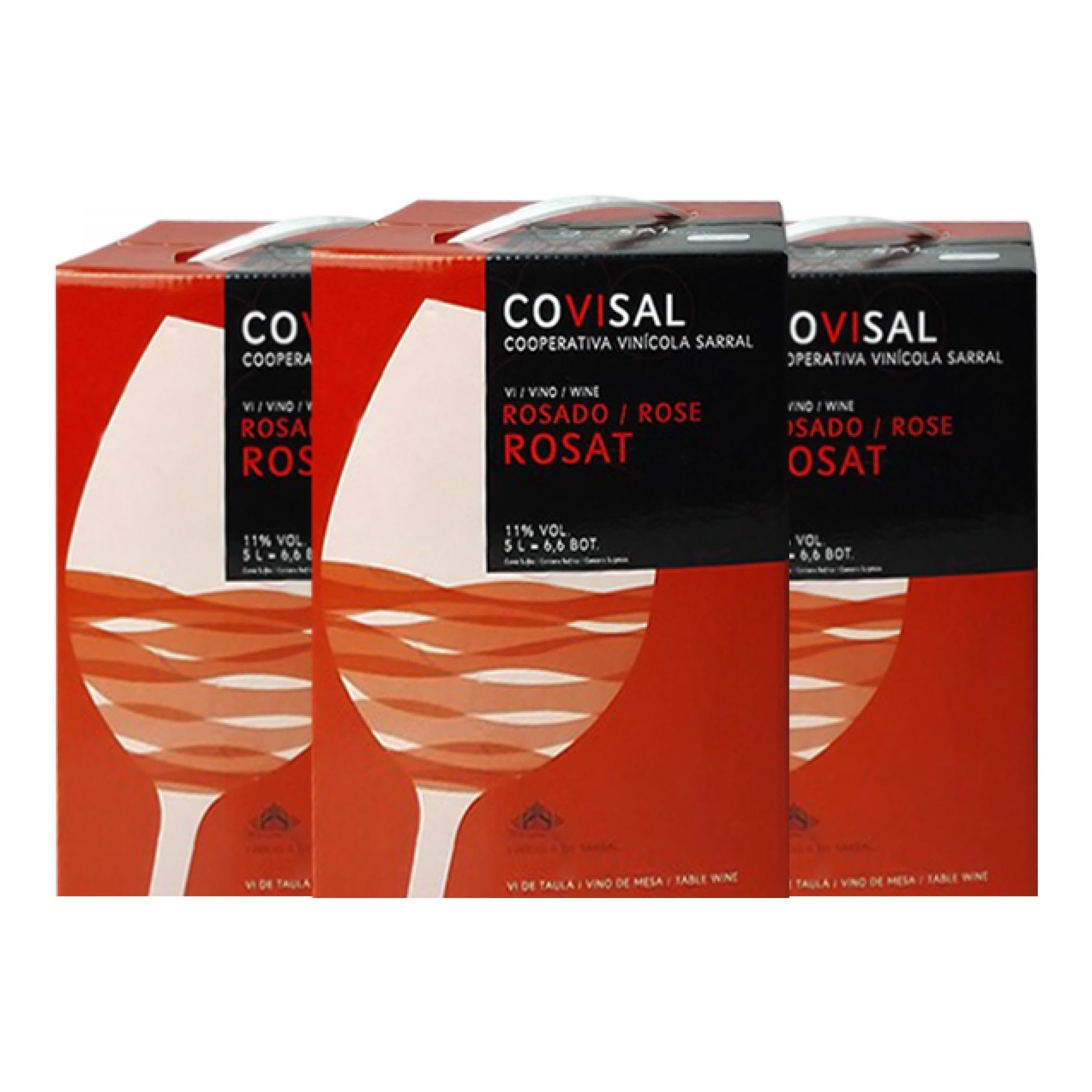 Sarral Rosat Joven Bag in Box 5 L Vino rosado (Caja de 3 Bag in Box de 5 L)