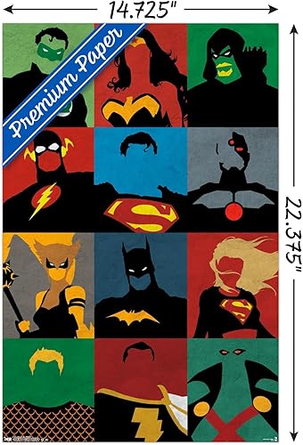 Miniatura 9 de Trends International DC Comics - Liga de la Justicia - Póster minimalista de pared 22375 x 34 pulgadas versión sin marco