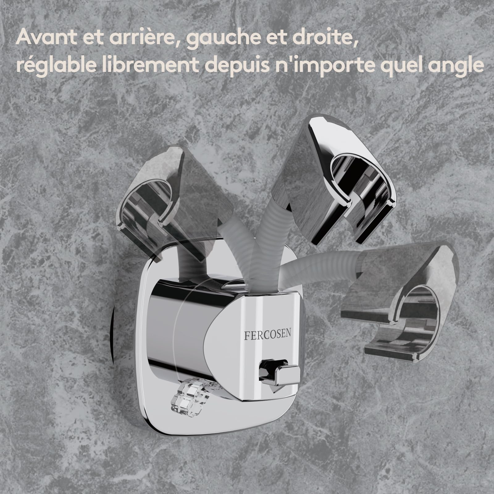 Support de Douchette Ventouse sans Percage - Support Réglable 360° pour Support de Douchette Ventouse sans Percage - Support Réglable 360° pour