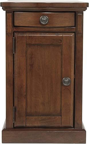 Miniatura 4 de Signature Design by Ashley Mesa final de la silla de Laflorn con puertos USB y puntos de venta - Marrón medio