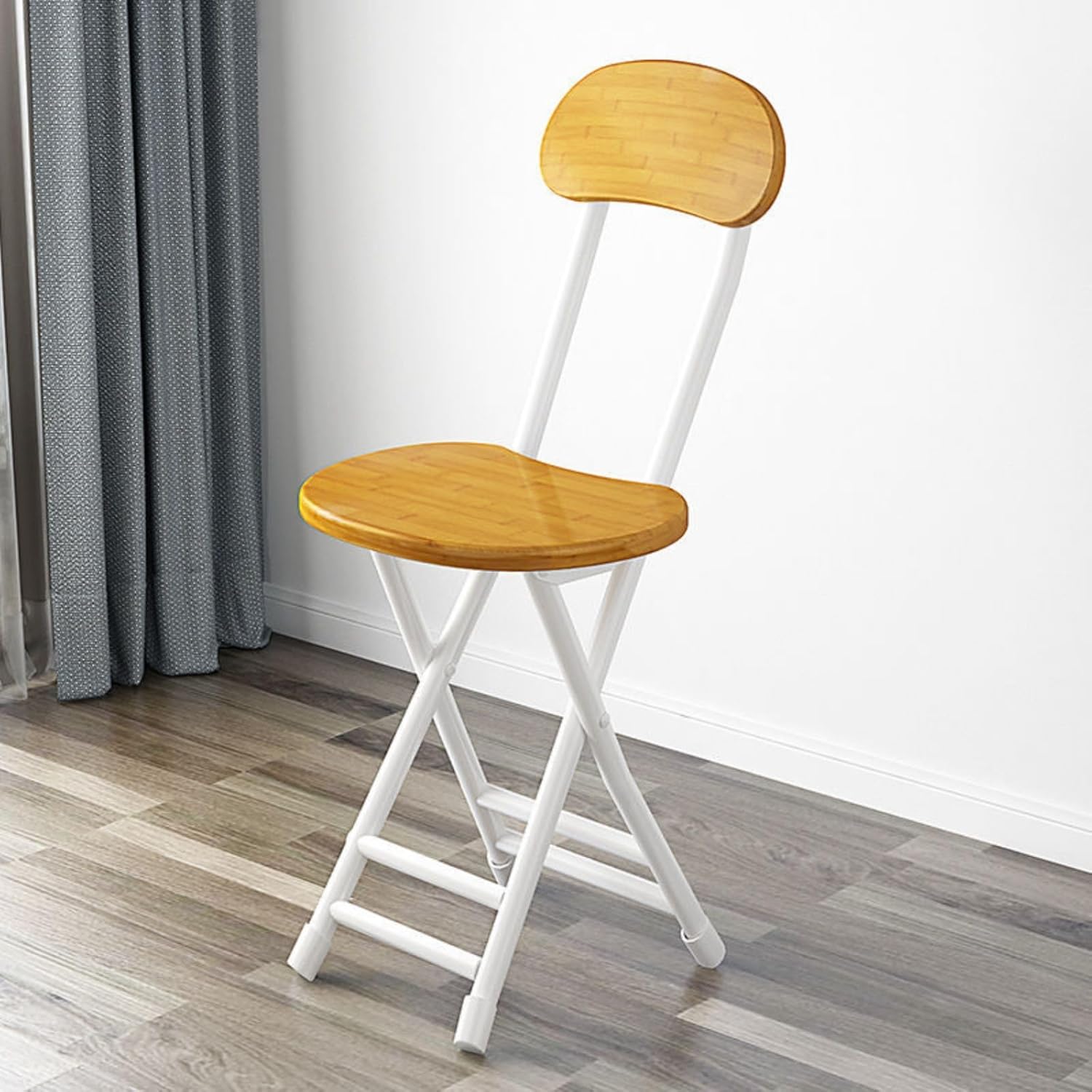 折りたたみチェア 軽量で持ち運び便利な木製パイプ椅子 省スペース・収納が容易 座面高 シンプル丸 おしゃれなデザイン 会議・食卓・ダ