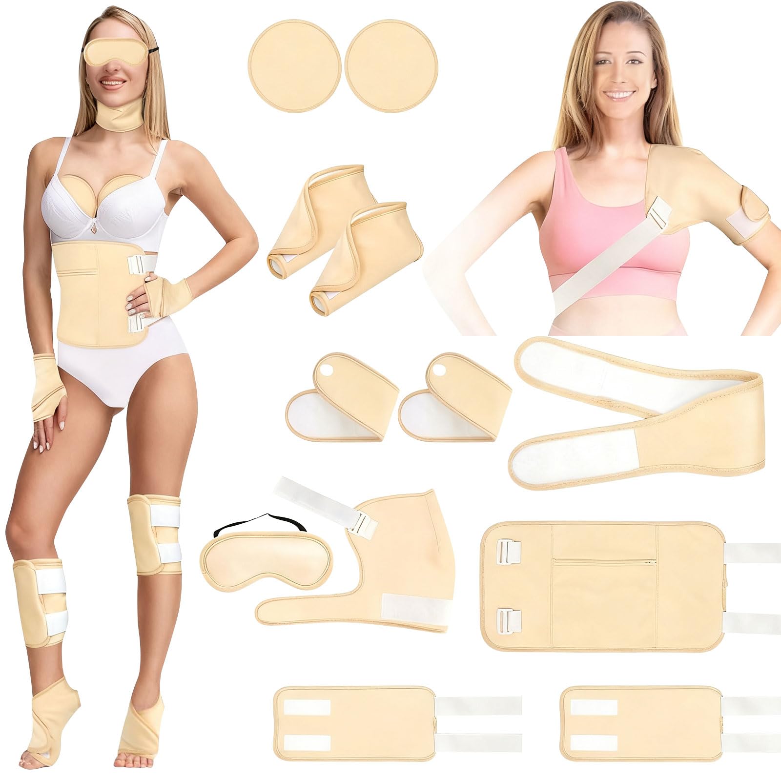 Rizinusöl Pack Wrap Collection 12 Stück Geschenkset Wasserdichtes Design Ganzkörperanwendung Stoff für Knie Ellbogen