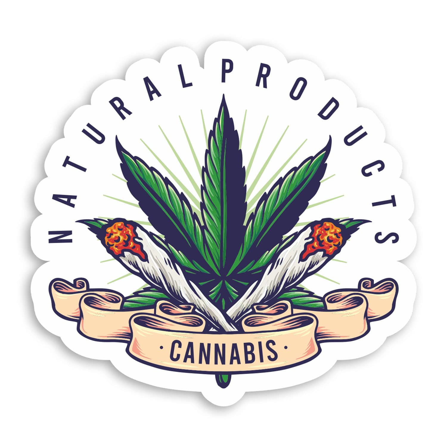 2 x 10cm Natural Weed Vinyl Stickers - Cannabis Plant Dope Decal Sticker #70634