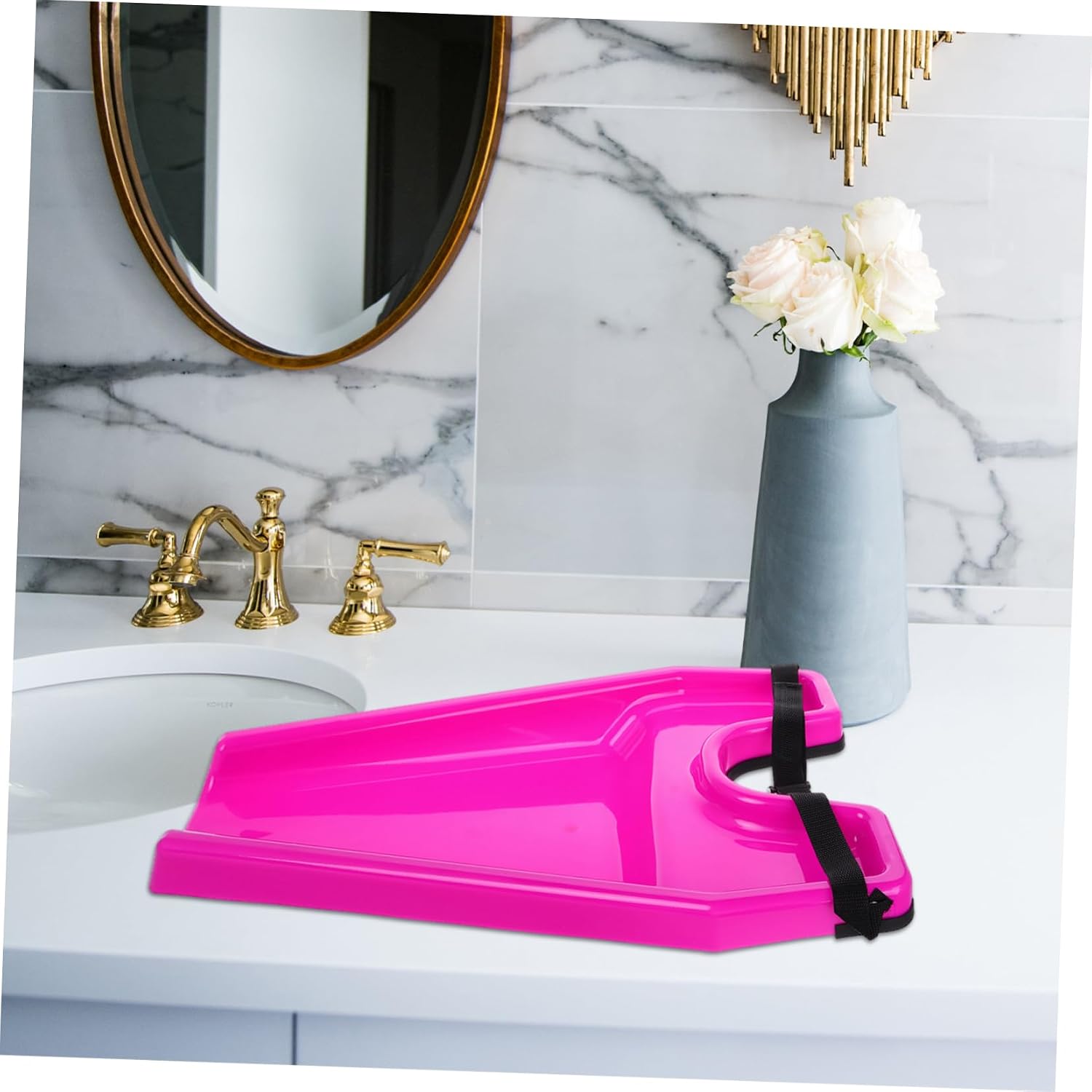 CALLARON Hair Washing Tray for Home Salon Shampoo Basin Portable Shampoo Basin No Mess Quick Hair Washing Ergonomic Plastic Construction
