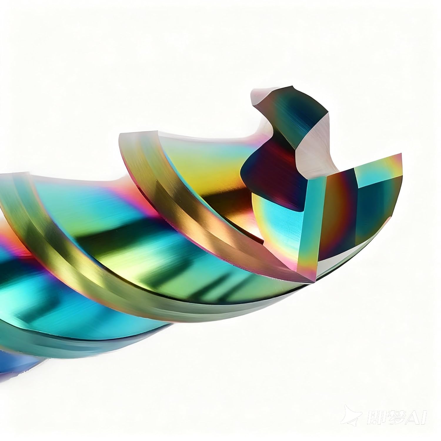1/4" Carbide Square End Mill Bits for Aluminum - 1/4" Shank Dia,2'' Oal - 3 Flutes DLC Rainbow Coating - Durable