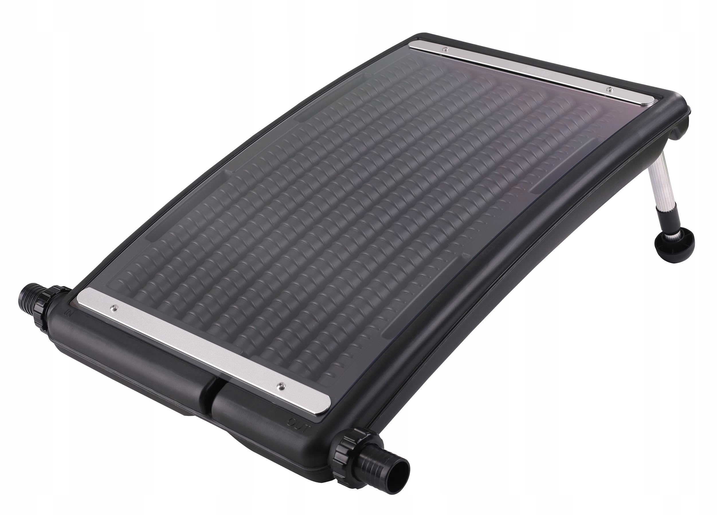 COIL Riscaldamento solare per piscina, pannello solare, pannello solare per piscina con piedi regolabili, riscaldamento solare, per piscina (serbatoio: 7 litri)