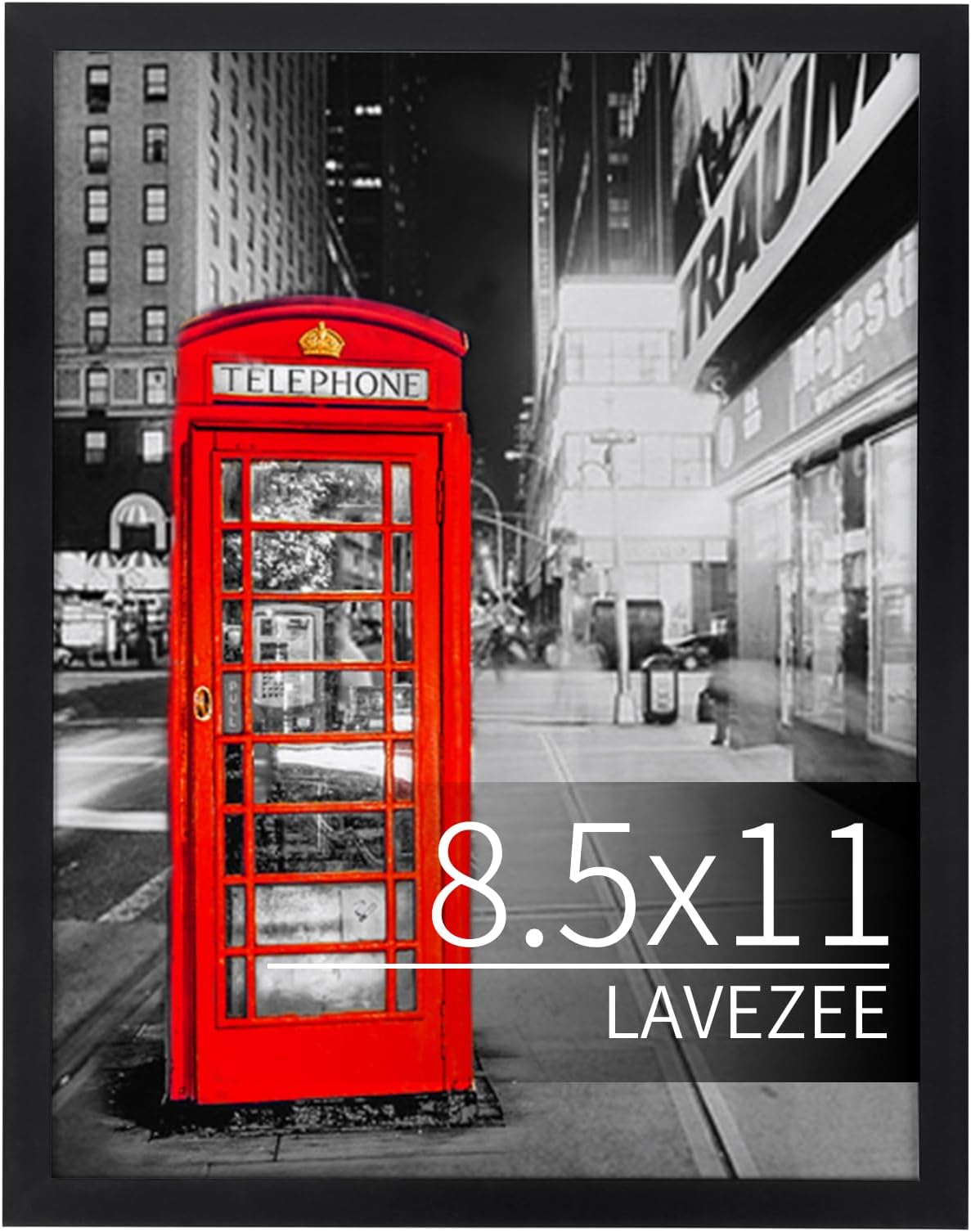 Lavezee Certificate Frame 8.5 by 11 Black, Lightweight 8.5x11 Picture Frame for Certificates, Diplomas, and Photos, Horizontal or Vertical Display for Wall and Tabletop