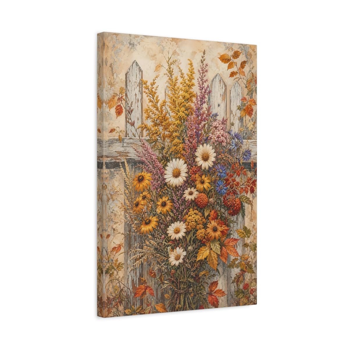 Art mural fleurs sauvages rustiques pour une ambiance cocooning - 8