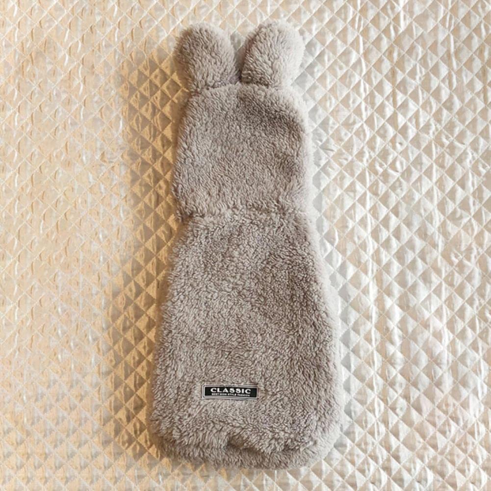 Vêtements chien manteau molleton hiver pour Bouledogue Français gris