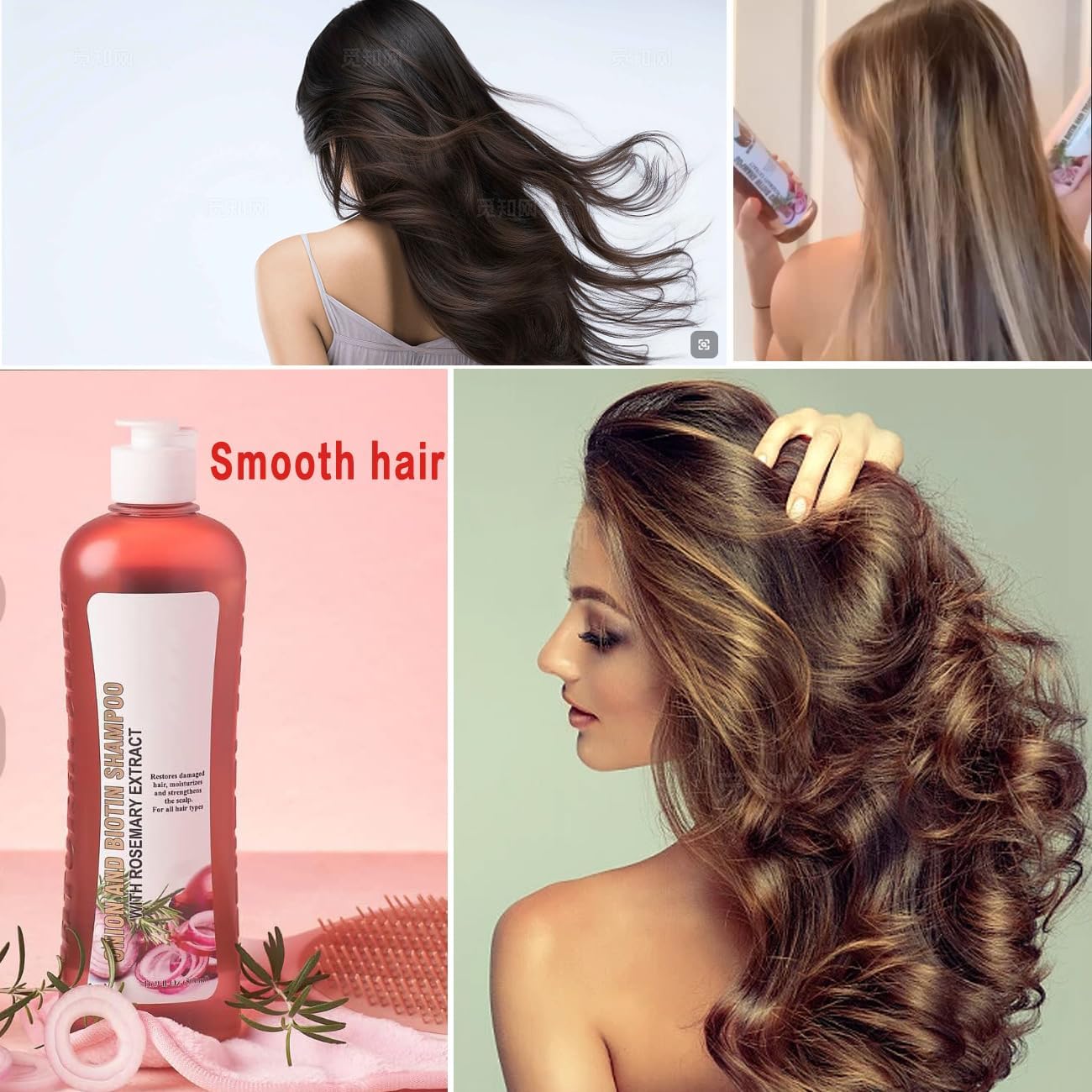 Onion, Biotin and Rosemary Shampoo and Treatment Set - Silicone Free, for Hair Loss, Thinning and All Hair Types - Image 3