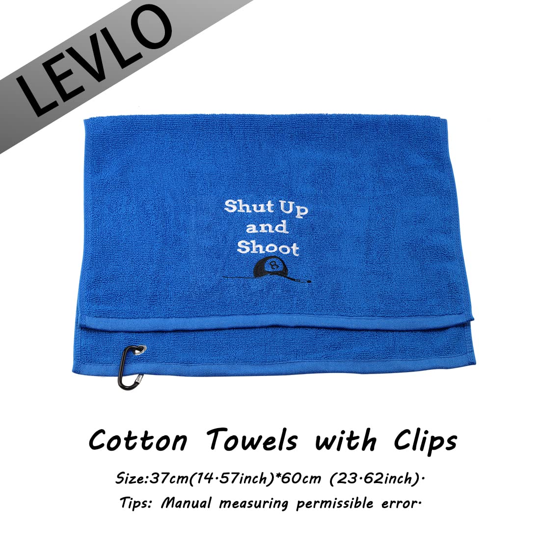 LEVLO Embroidered Billiards Snooker Towel Shut Up and Shoot Sports Towels for Billiard Pool Player Towels Gift (Shut Up and Shoot)
