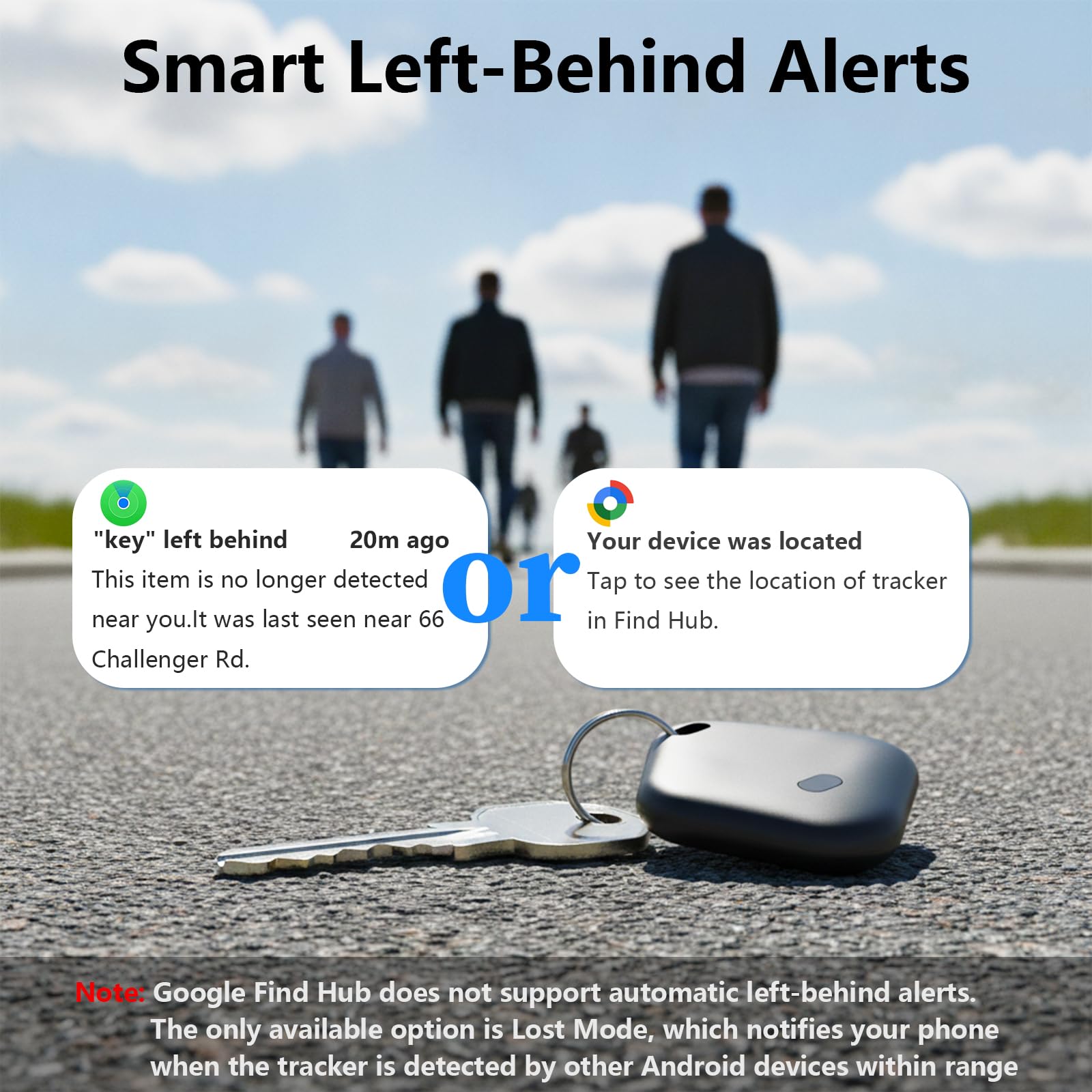 Rocketek Smart Tag 2026 4 pièces, Traceur Android & iOS, Localisateur Clés | Double système Apple Localiser & Google Find Hub / Batterie 12 mois / Localisation sonore et carte / Clés et bagages