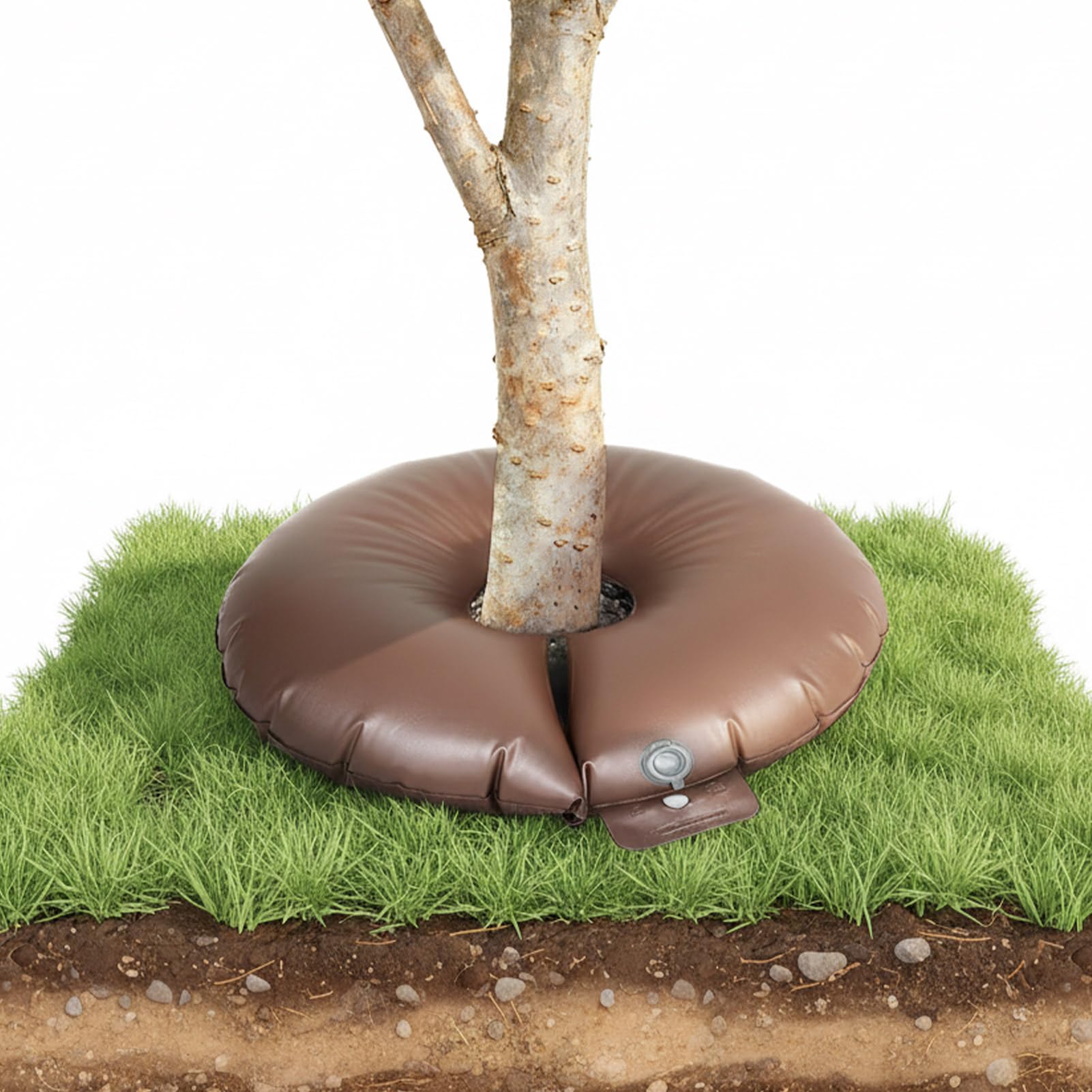 10 Pièces Anneau D'arrosage pour Arbres 55 L Sac D'irrigation Jardin Durable en PVC Résistant aux UV Réutilisable pour L’Irrigation des Racines des Arbres Jeunes et Matures
