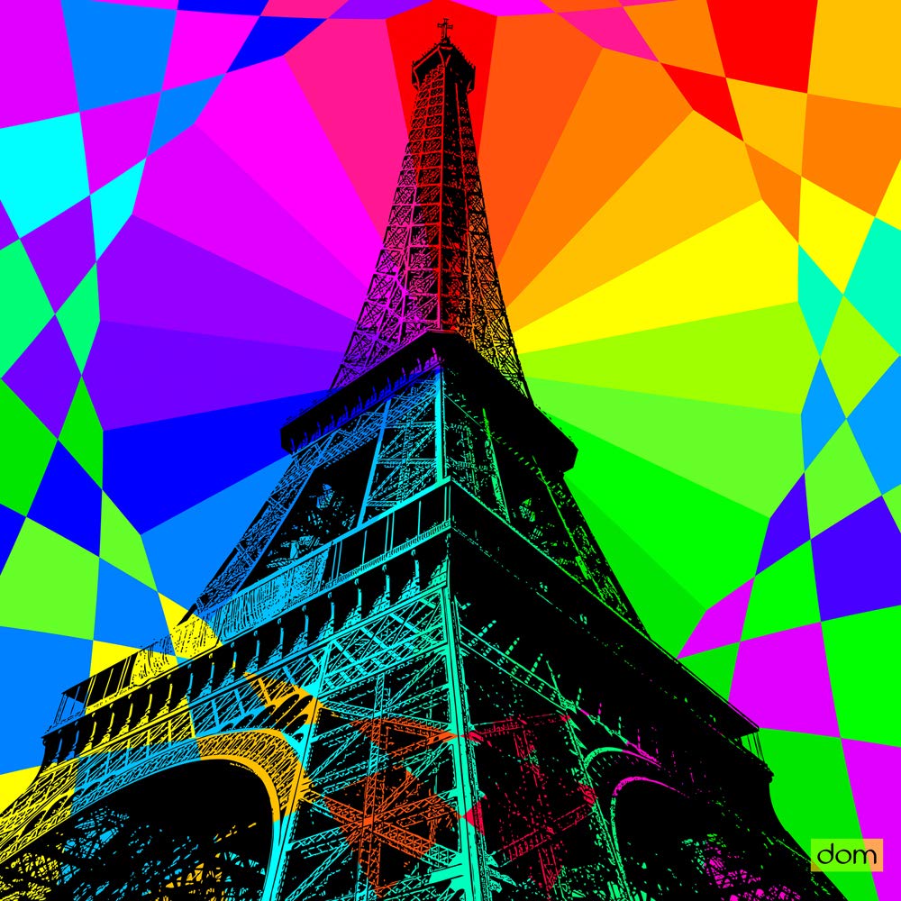 International GraphicsFinished Picture - Dominique, Massot - ''Tour Eiffel Fireworks''- 30 x 30 cm - Direct printing on acrylic glass