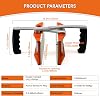 2 Pieces Granite Carrying Clamps with White Rubber-lined, Double Handed Stone Panel Carry Lifter Tools, Heavy Duty lifting clamps for Marble, Glass, Slabs and Plywood