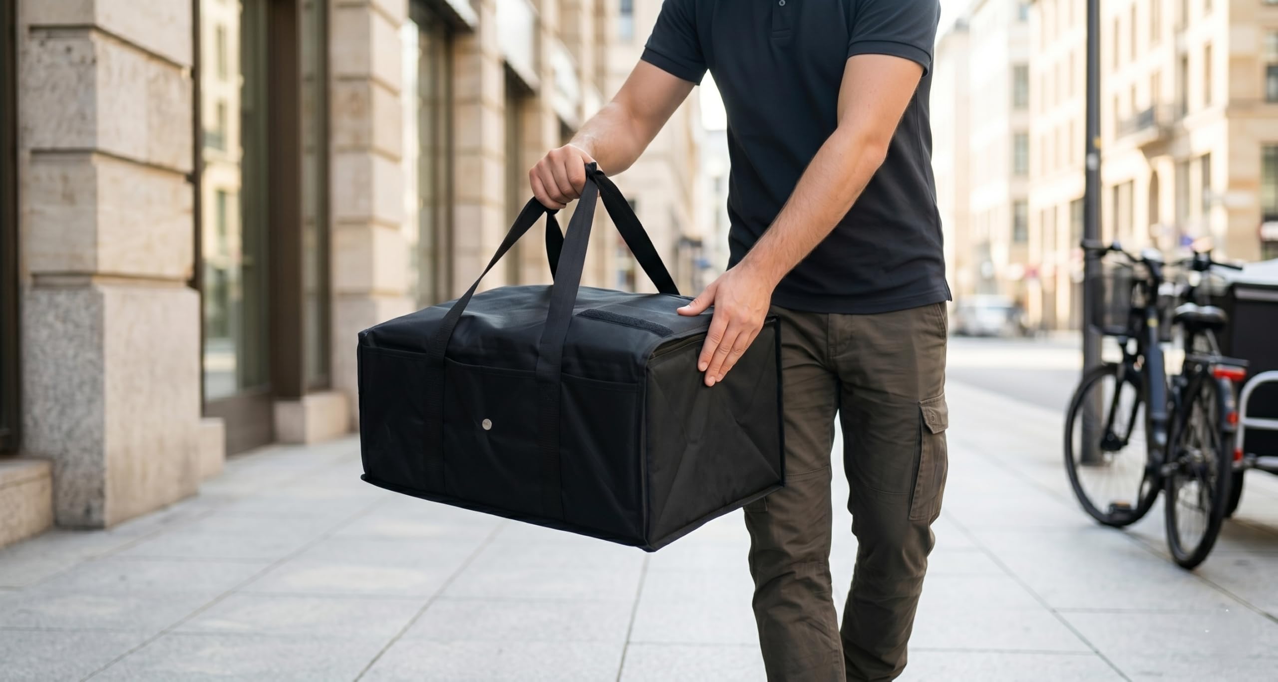 sac Pizza Isotherme pour Livraison, Trail Maker, 50,8 x 50,8 x 30,5 cm, Sac Alimentaire pour Usage Personnel et Professionnel, Contient Jusqu'à 4 Pizzas