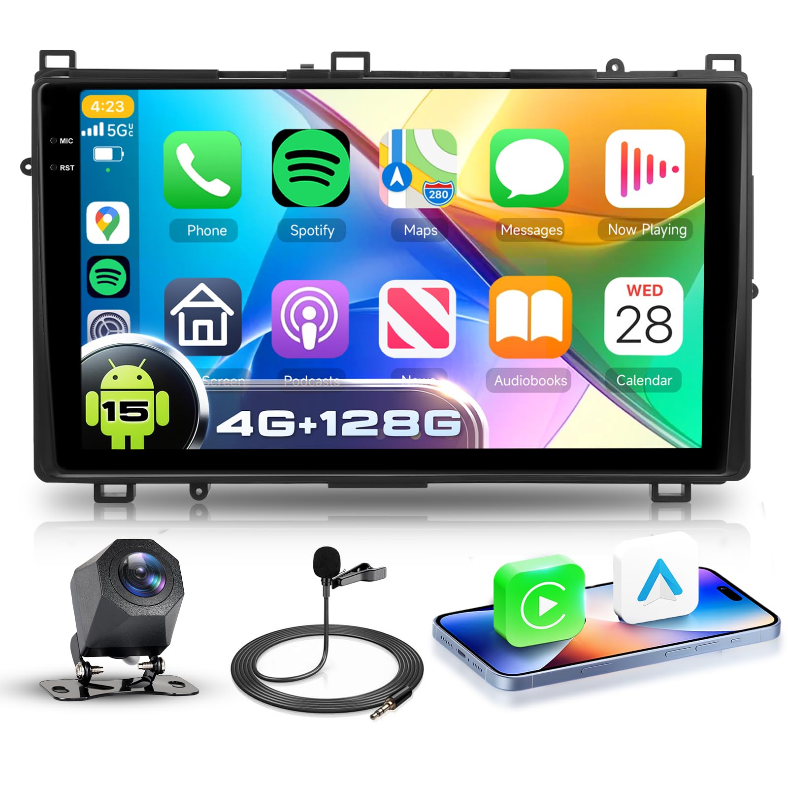 Photo 1 of VECHTEL 4G+128G Android 15 Car Stereo for Toyota Corolla 2017-2019