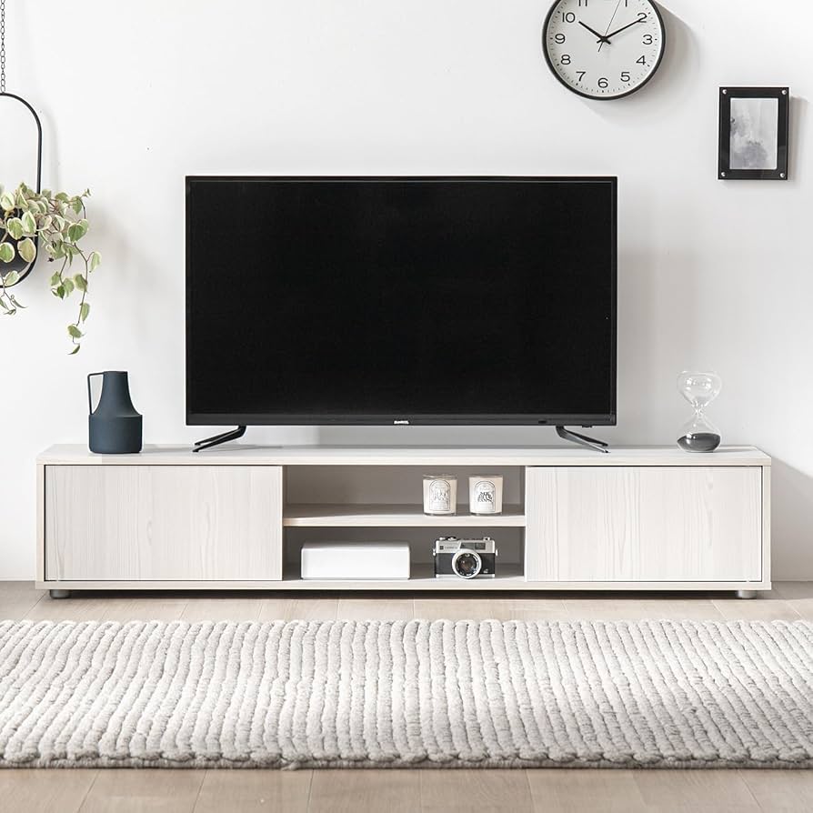 Amazon｜モダンデコ テレビ台 32-50型 対応 150cm幅 ホワイト