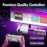 Vista 8 de 2025 Retro Gaming Console with NES Classic Games 621,HDMI Plug & Play Mini System with 2 Wired Controllers, Vintage Entertainment Gift for