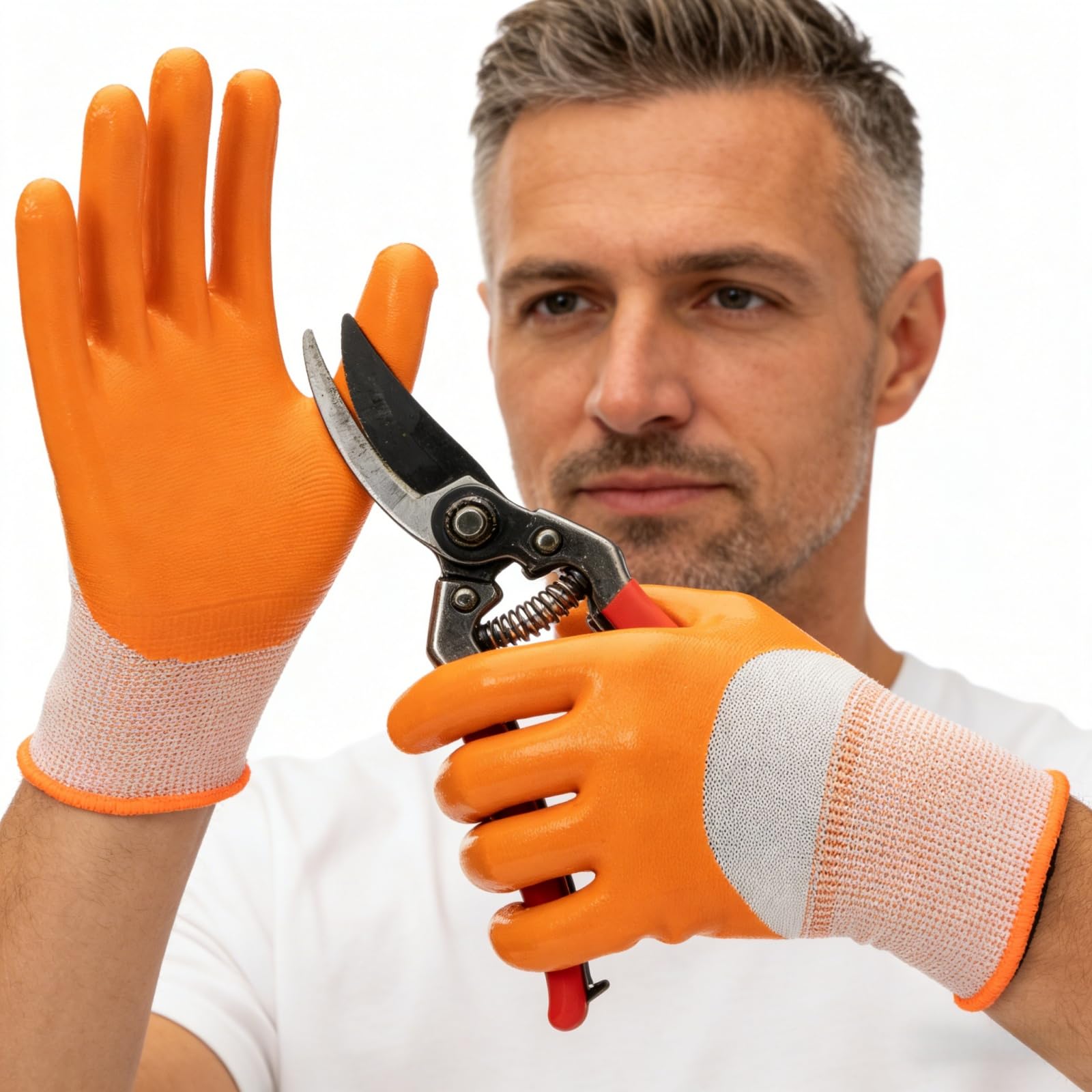 12 paia di guanti da giardinaggio, multicolore, antiscivolo, traspiranti, a maglia, resistenti all'abrasione, per la pulizia del giardino, guanti multiscena (#7)
