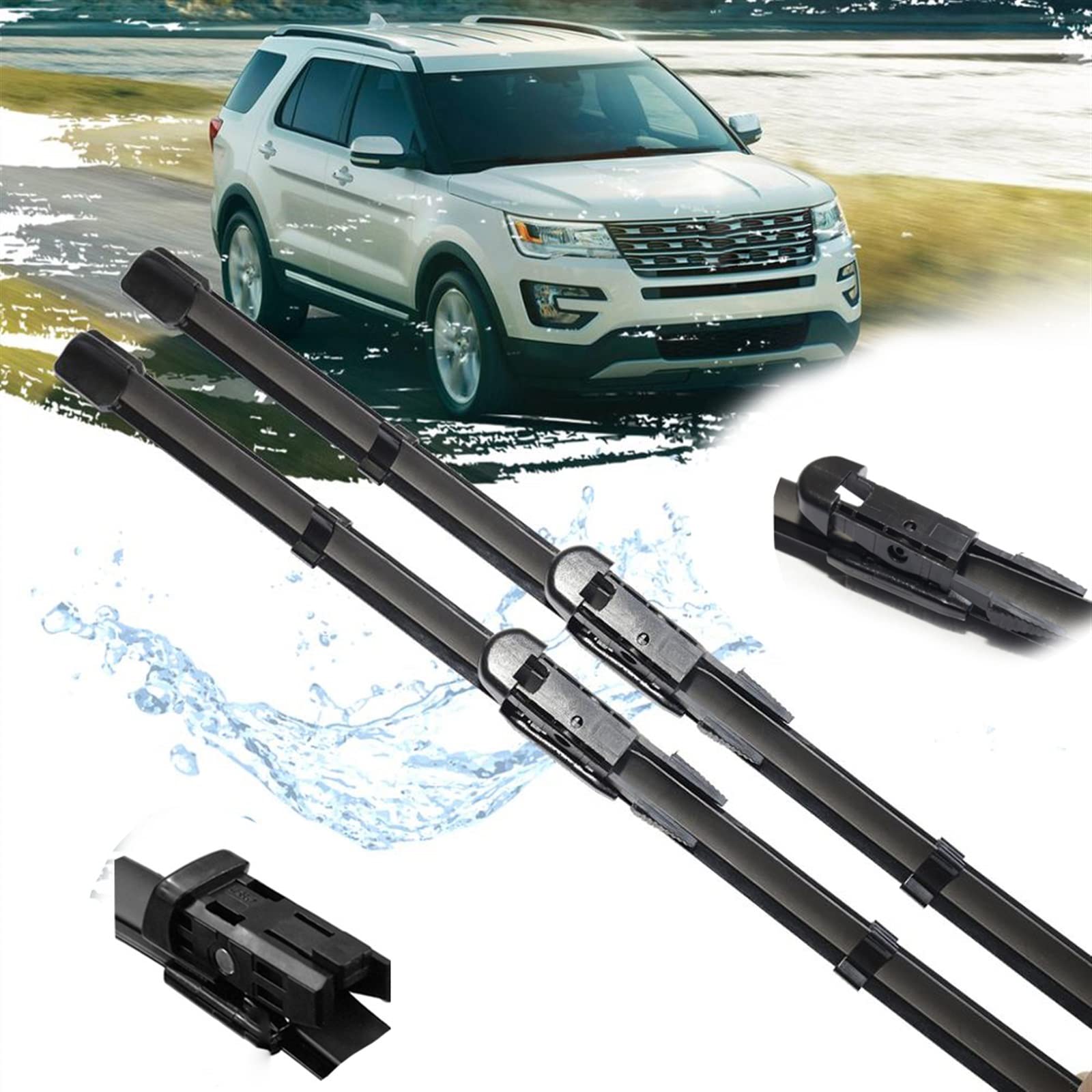 Balais d'essuie-glace voiture anti-trace pour Ford Explorer 2011-2019