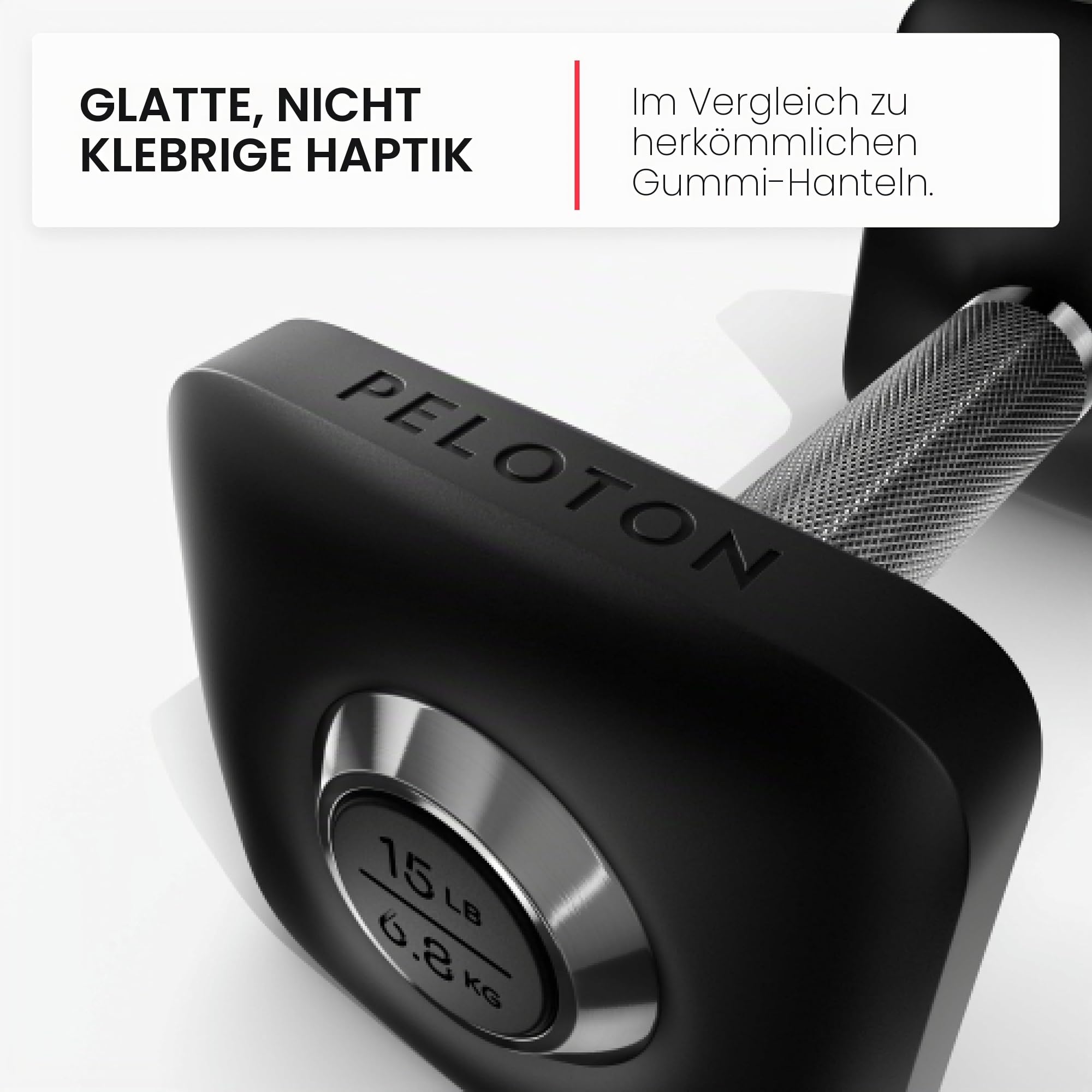 Peloton Hanteln, 2,3 kg-16,6 kg, 2er Set, für Männer und Frauen, ergonomischer und rutschfester Griff, Kurzhanteln, Krafttraining, Workout