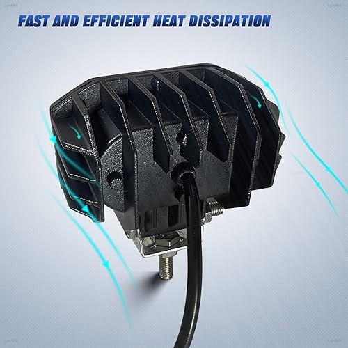 Miniatura 4 de Barra de luz LED de 4 pulgadas de 80 W con 5050 luces LED blancas para conducción todoterreno, luces antiniebla para camión, camioneta, SUV, ATV,