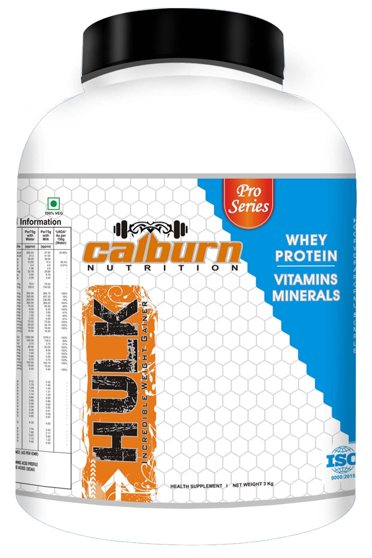 Calburn Nutrition Hulk Incredible Weight Gainer Chocolate Flavor(3 Kg) (B088X3XC3G) Amazon Price History, Amazon Price Tracker