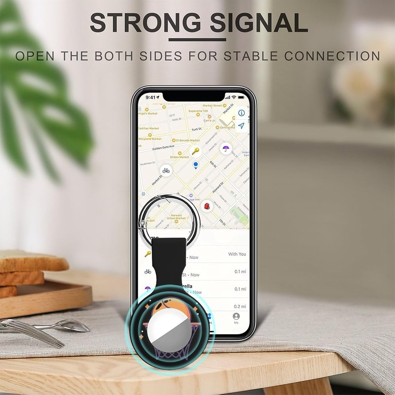 Basketball Hoop Funny Cover Compatible with AirTag Case Protector GPS Tracker Holder with Keychain