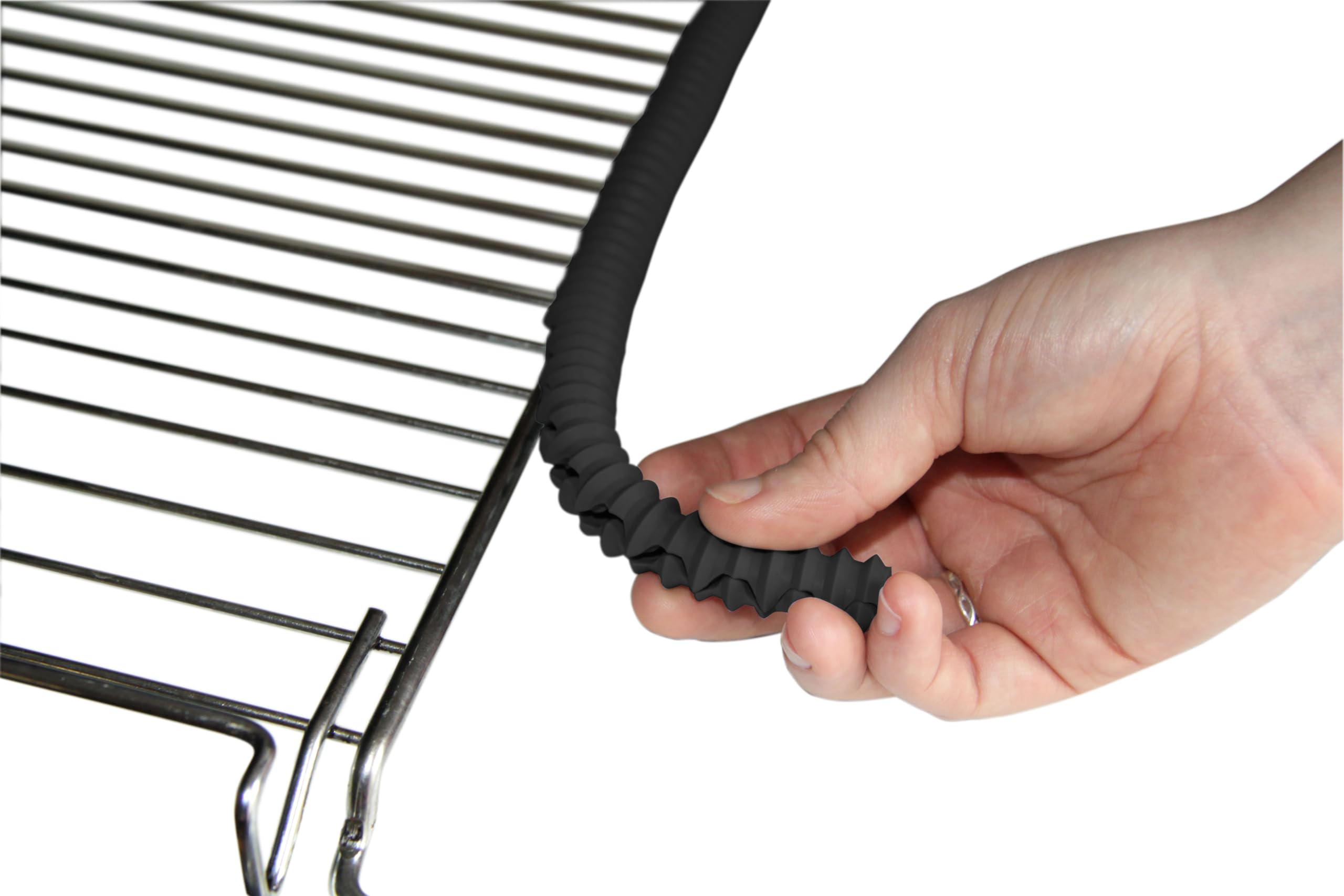 Golda's Kitchen Black Protecta Oven Shelf Guard Rubber Guard Protect From Burning 35.5Cm Approx