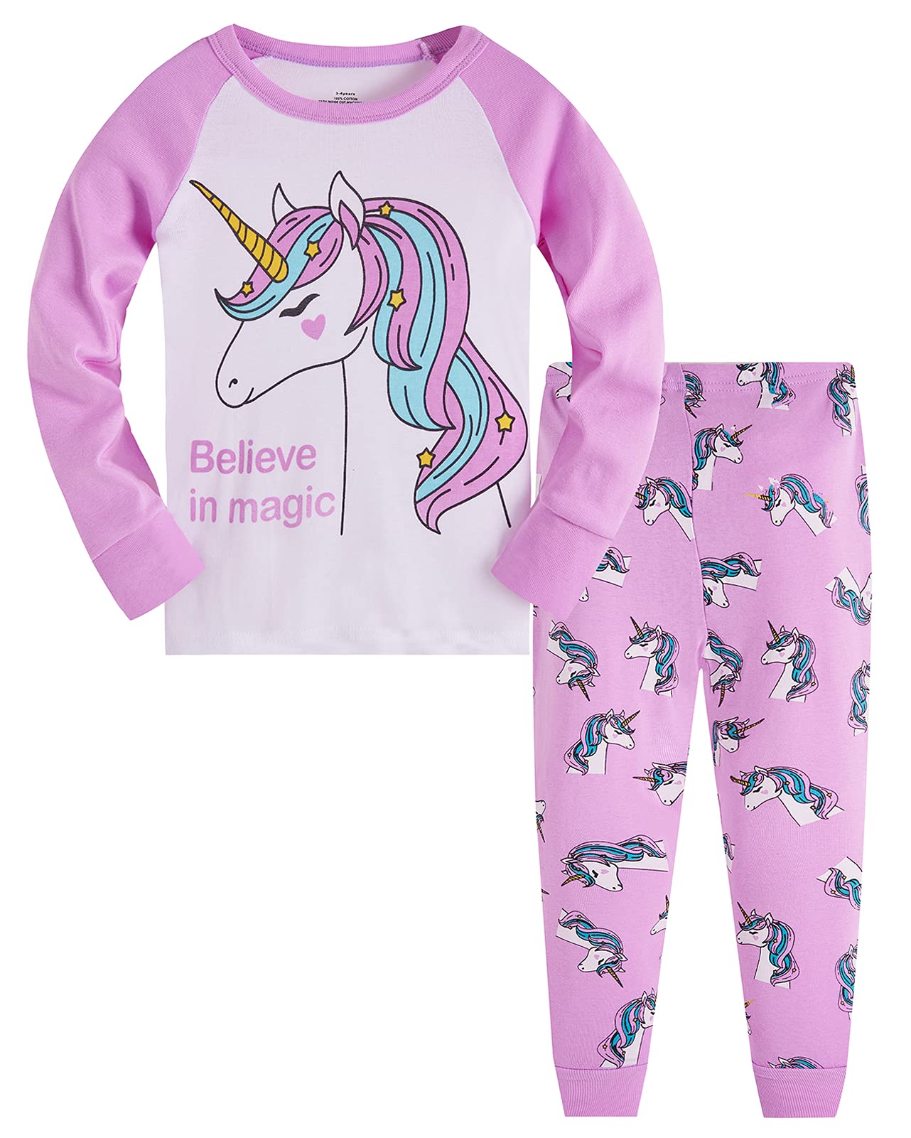 Girls Christmas Pyjamas Set Toddler Clothes Sleepwear Animal Printed Nightwear Winter Long Sleeve PJs 2 Piece Outfit Xmas Gift for Kids — view 25