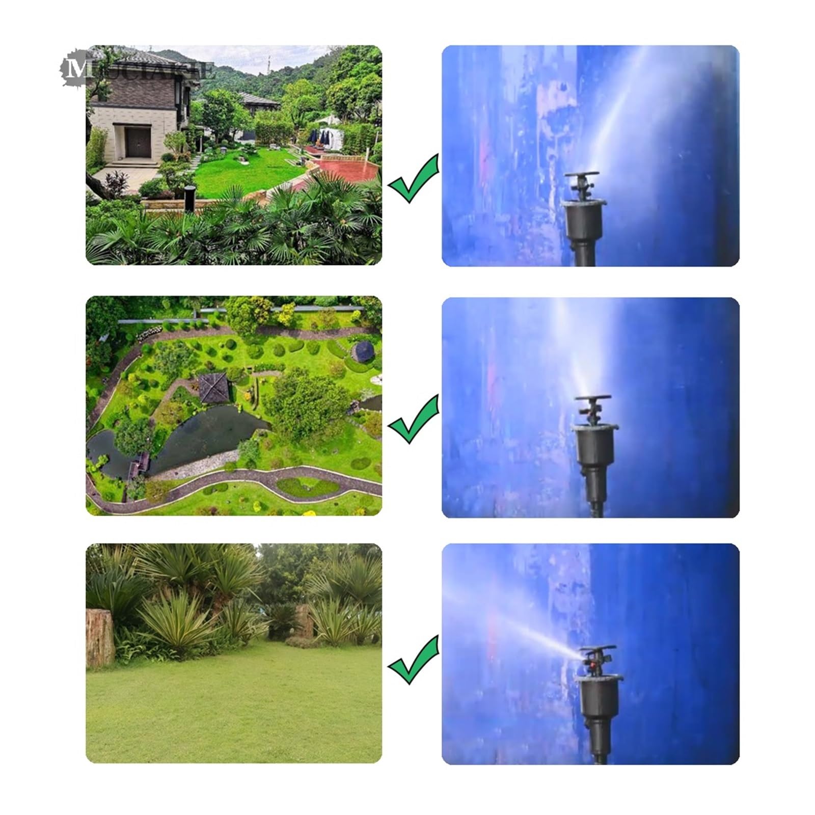 Generico Irrigatore Pop-up a impulso 1PC 1/2 '' 3/4 '' Irrigatore a Flusso d'Acqua di Grandi Dimensioni filettato Femmina Cerchio Prato Irrigazione di Terreni agricoli