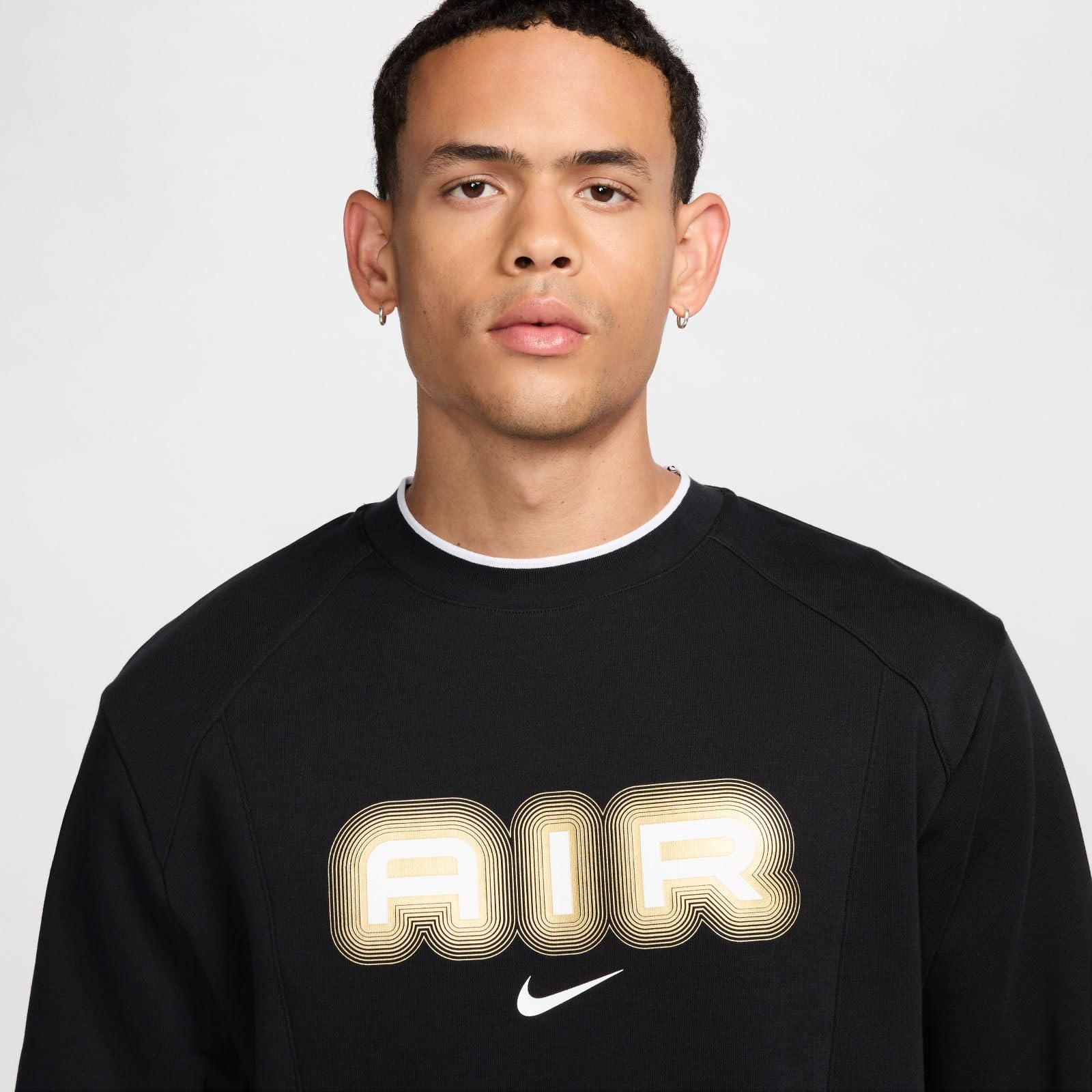 NIKE Bluza sportowa Mężczyźni Nike Air Fleece-sweatshirt mit Rundhalsausschnitt für Herren