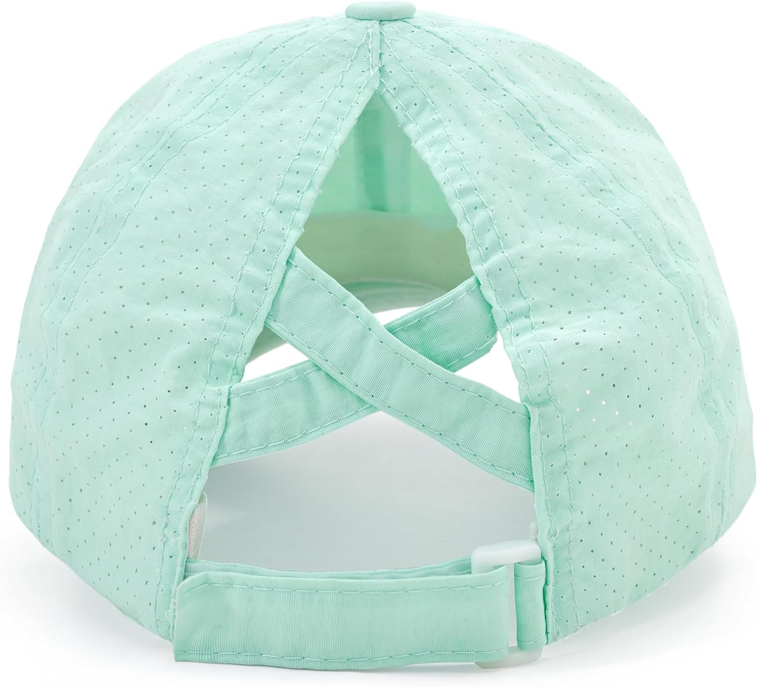 Girls Criss Cross Ponytail Hat Baseball Cap Adjustable High Messy Bun Trucker Ponycap Quick Dry Girls Hats for Kids Ages 7-12 - Image 4