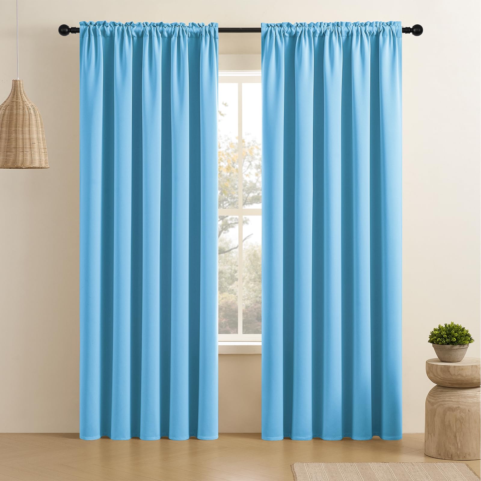 Light Blue Blackout Curtains