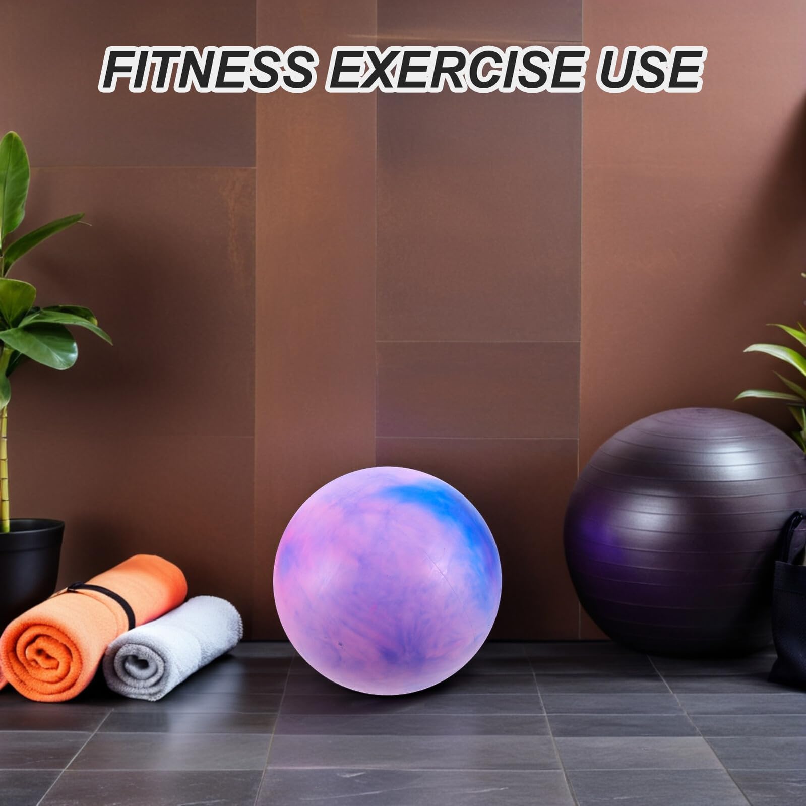 TOYANDONA Palla Pilates Piccola 14 Pollici in Pvc Antiscoppio per Allenamento Core e Stabilità per Esercizi a Terra e Attività All'aperto