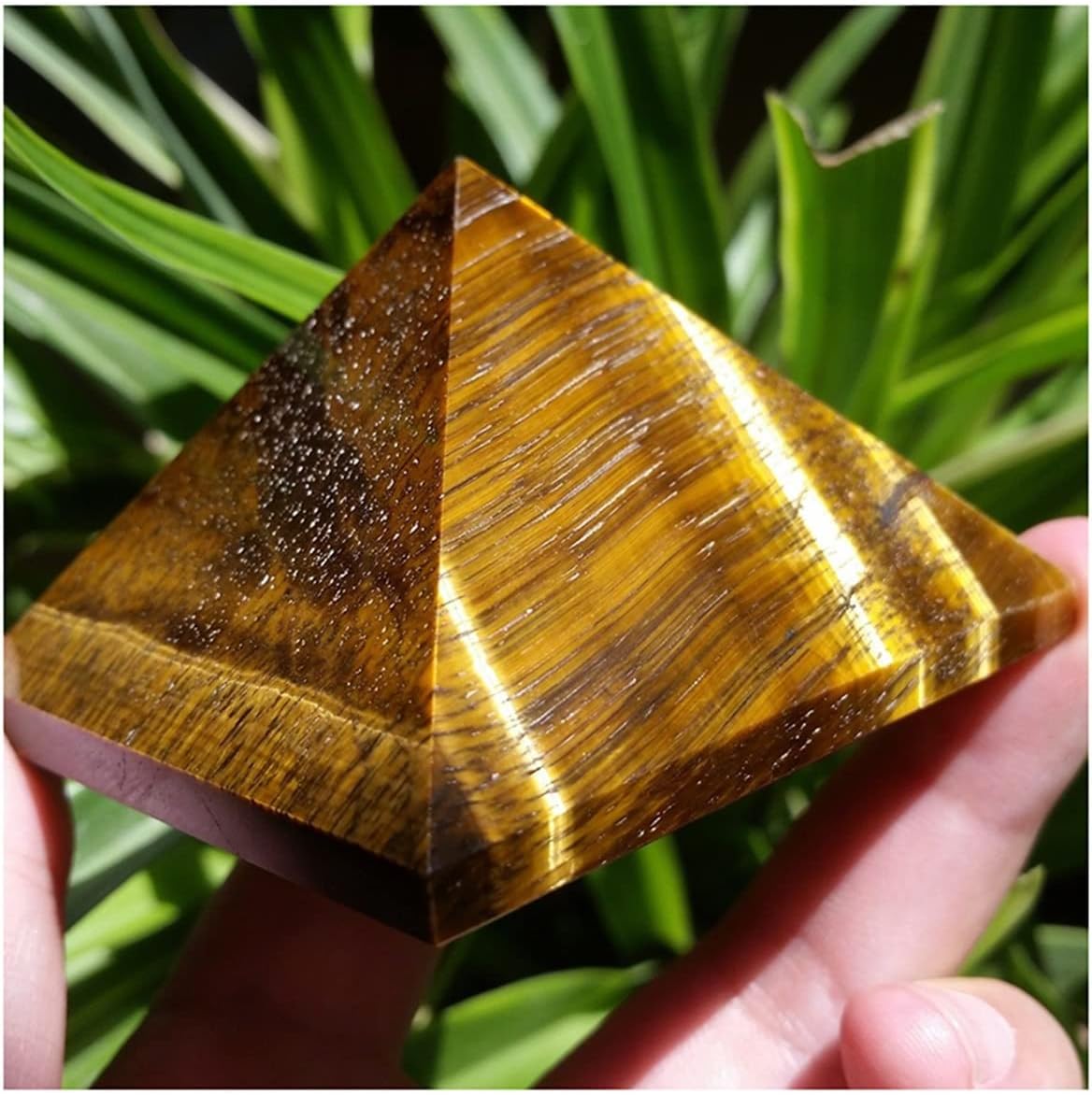 Crystal Stone Home Decor 50mm Natural Tiger Eyes Crystal Pyramid, Home Decoration