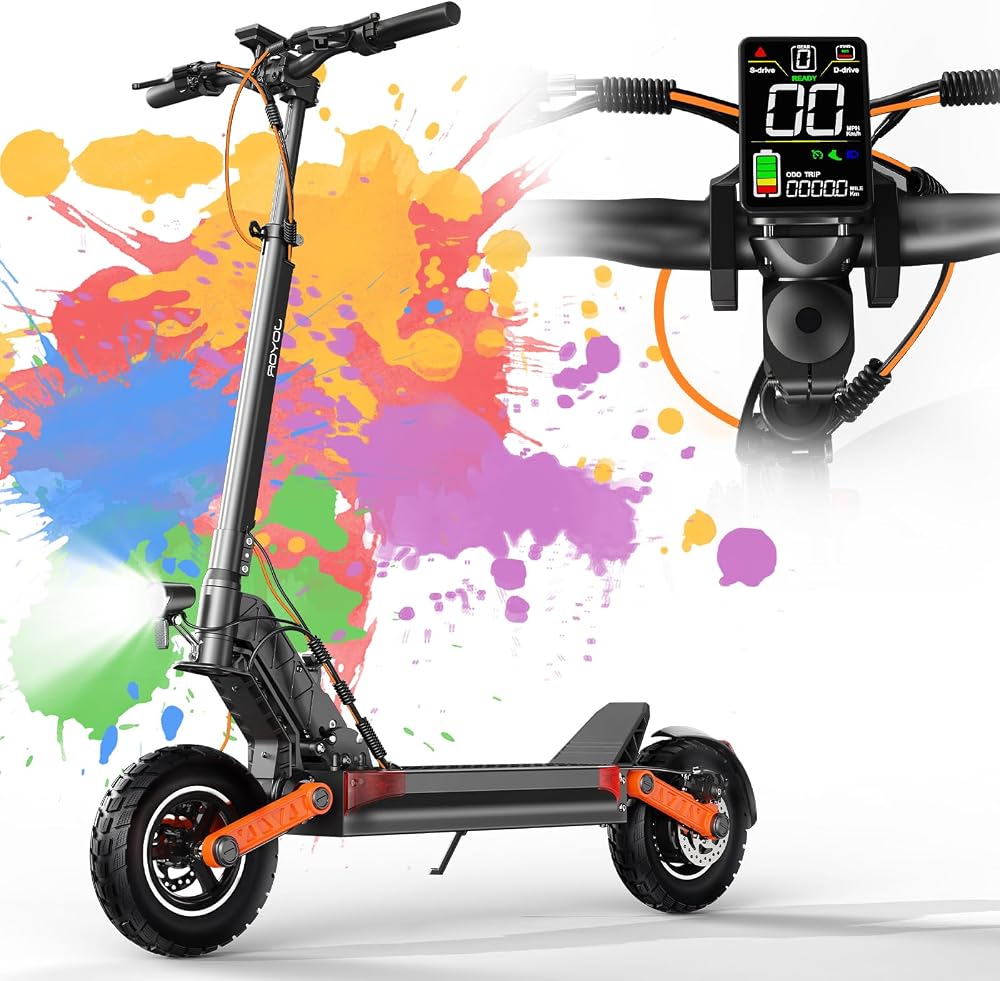 JOYOR Trotinette Electrique Adulte S/T/Y Serie Autonomie 50-90KM Moteur 2000W Trottinette électrique Puissante Sportive Professionnelle Aventure Travail Pneus Tout-Terrain Scooter Electrique Adulte