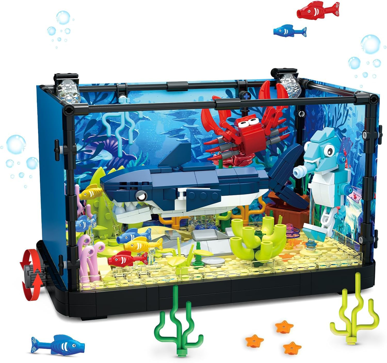 QLT QIAOLETONG Aquarium Turtle Fish Tank Ideas Bauspielzeug ad