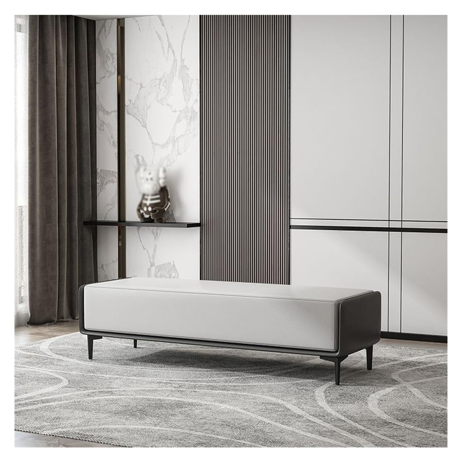 WDSOPK Footstool For Front Door Entrance Shoe Changing Stool Bed End Stool Bedroom Cloakroom Home Door Can Sit And Wear Shoe Stool Sofa Stool Bedside Stool Outdoor Bench Shoe Be（B-S 90cm）