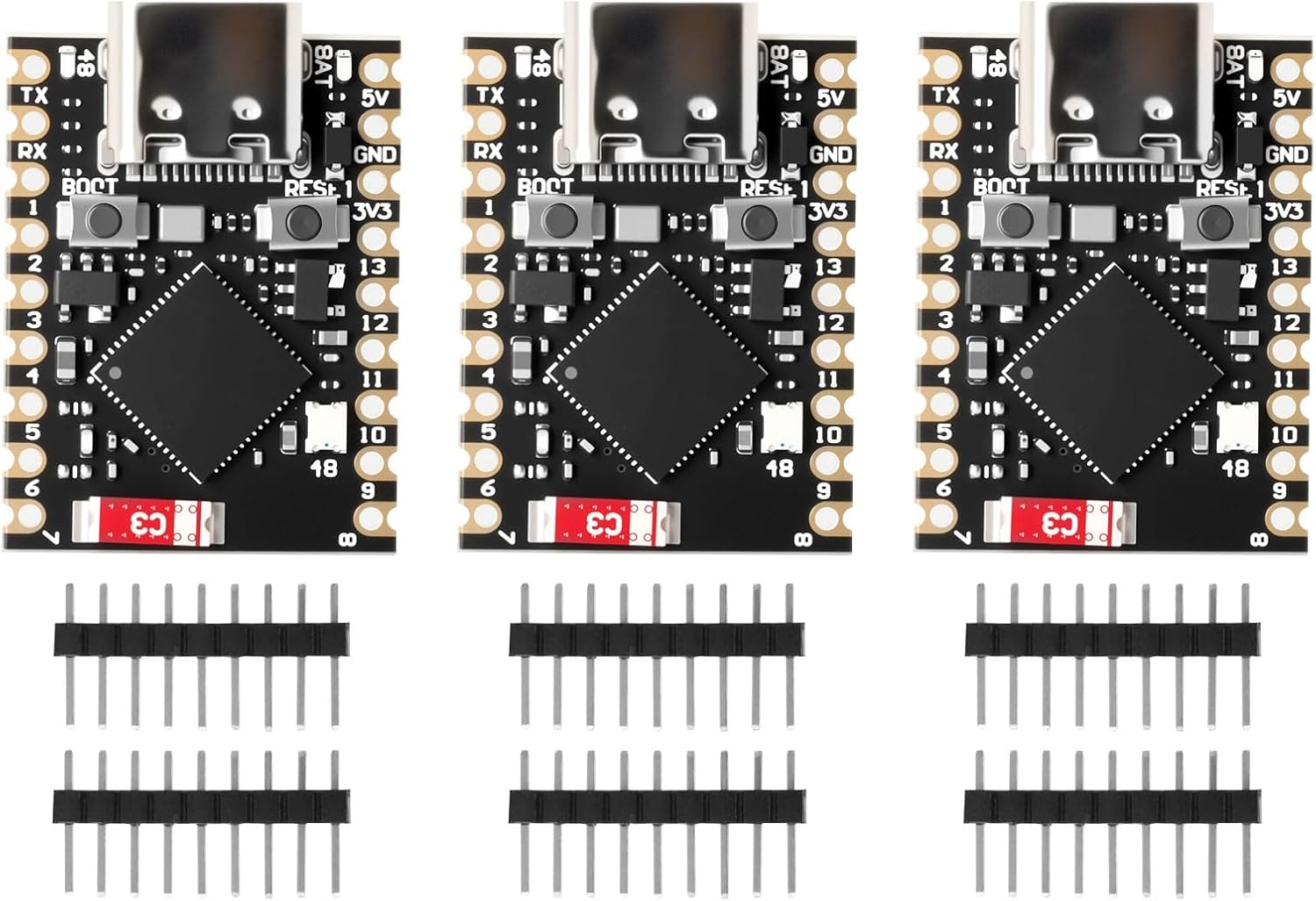ESP32-S3 Mini Development Board WiFi Bluetooth IoT Board with Dual-Core Processor 160 MHz Running Frequency Development Board 2.4GHz Wi-Fi Mini Motherboard Pack of 3