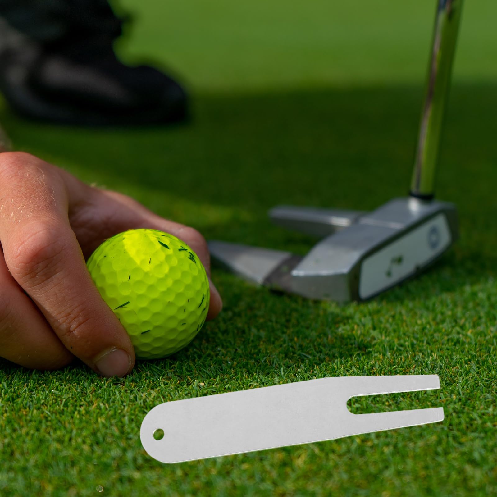 Toddmomy Edelstahl Golf Pitchgabel 2 Stück Tragbares Divot Reparaturwerkzeug Für Golfplatz Klein Handlich Für Golftasche Praktisches Golfzubehör