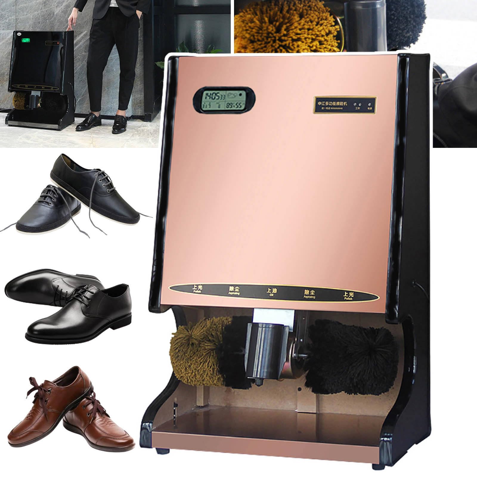 Lucidascarpe elettrica Commerciale, lucidatrice a induzione Completamente Automatica, con Design della Scatola dell'olio, Motore Interamente in Rame, Adatto per Hall di Hotel (D)