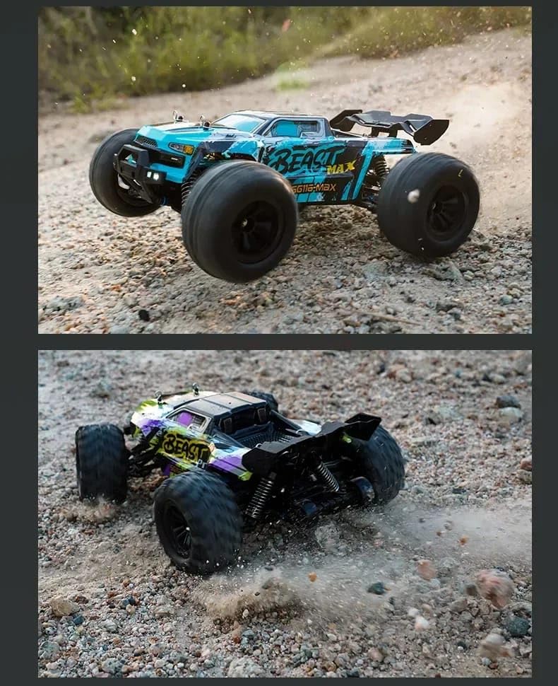 Image of Beast Max RC Car, Brushless 4WD Remote Control Truck, 4x4 Off-Road Monster Truggy with 4.2GHz Controller